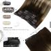 Shop Moresoo Ombre Clip In Extensions | Real Remy Hair Brown to Light Brown 80g 35cm - Perfect for Volume & Length - Buy Online on GoSupps.com