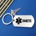 Oubaka Diabetic Keychain - Medical Alert Jewelry for Diabetes - Emergency Health Symbol Gift for Men, Women, Girls, Boys - Buy Online on GoSupps.com