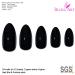 Buy False Nails Bling Art | Black Polished Stiletto Almond | 24 Long Artificial Nails with Glue - International Shipping Available - Buy Online on GoSupps.com