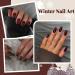 Dark Red Press On Nails - Medium Short Square & Ballerina Coffin Shape | 24 PCS Glossy Acrylic Fake Nails | Xcreando Spring Summer Collection - Buy Online on GoSupps.com
