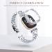 Goton Women's Bling Diamond Brick Design Band & Bumper Case for Fitbit Versa 3/Sense (Silver) - Buy Online on GoSupps.com