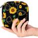 Menstruation Pad Bag with Zipper | Stylish Napkin & Tampon Collection Bag for Women & Girls | Golden Polygonal Shapes & Sunflowers - Buy Online on GoSupps.com