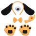 5 pieces animal puppy dog costume set puppy dog headband ears fly cock fly fake nose for adult children party decoration accessories yellow