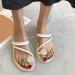 XTZYGLFD Women's Woven Slide Sandals - Comfortable Flat Pineapple Summer Fashion Sandals in White (UK 5) | International Shipping - Buy Online on GoSupps.com