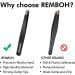 Remboh Slant Tweezers - Stainless Steel Professional Eyebrow Tweezers (Black, Pack of 2) - Buy Online on GoSupps.com
