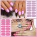 DANNEASY 16 Sheets Nail Polish Stickers - Solid Color Full Nail Wraps for Women - Pink Red Series with Nail File & Cuticle Stick - Acrylic Nail Art - Buy Online on GoSupps.com