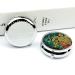 Round Pill Box with Tribal Turtle Print | 3 Compartment Portable Pill Organizer | Decorative Metal Pocket Case - Style-20 - Buy Online on GoSupps.com