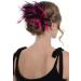 Zac's Alter Ego Two Tone Burlesque Colourful Feather Fascinator On Comb Diameter Approx. 24cm Height Approx. 12cm Black & Fuchsia Pink Two Tone - Buy Online on GoSupps.com