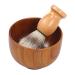 LAURAG Beard Shaving Cream Bowl Shaving Soap Mug for Men with Shaving Cream Brush Wooden Shaving Bowl