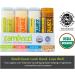 ZAMBEEZI Organic Beeswax Lip Balm Variety 4 Pack - Lemongrass Tangerine & Honeybalm - Fair Trade & Ethically Sourced - Buy Online on GoSupps.com