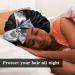 WEIPAO Silk Satin Bonnet - Reversible Double Sided Sleep Cap for Curly Hair | Black+Silver - Buy Online on GoSupps.com