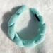 Spa Headband for Girls & Women - Sponge & Terry Cloth Hairband for Skincare, Makeup, Shower - Light Green Croissant Headband - Buy Online on GoSupps.com