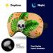 Skull Leaf Pattern Sleep Mask | Adjustable Blindfold for Sleeping | Blocks Light for Night Travel | Men and Women - Buy Online on GoSupps.com