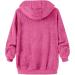 Shop Hanxiulin Fluffy Oversized Fleece Jacket for Women - Warm & Stylish Zip-Up Hoodie in Hot Pink | Elegant Autumn Coat - Buy Online on GoSupps.com