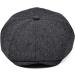VOBOOM Men's Wool Blend Newsboy Cap - Grey Herringbone Cabbie Flat Cap - Buy Online on GoSupps.com