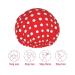 Red White Polka Dot Shower Cap | Double Layer Bath Cap | Adjustable Elastic Band | Stylish for Women - Buy Online on GoSupps.com