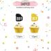 24pcs Beers Cupcake Toppers Cheers and Beers Cupcake Toppers Gold&Black Glitter Beer Mug Cake Decoration for Men Women Beer Themed Birthday Party Supplies - Buy Online on GoSupps.com
