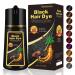 3 In 1 Instant Black Hair Dye and Color Kit: 100% Gray Coverage in 15 Minutes Natural Plant Extracts with Conditioner - 500ml