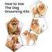 LONENESSL Dog Clippers Dog Grooming Clippers Portable Dog Grooming Kit Cordless Low Noise Pet Grooming Kit with 4 Comb&Hairdressing Cloth &Professional Accessories for Dog Cat and Other Pets - Buy Online on GoSupps.com