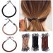 Elastic Hair Bands 30 Pieces Hair Ties Women Girls With Hook Ponytail Clip Rubber Braids 3 Colors Hair Accessories