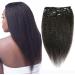 100% Remy Human Hair Kinky Straight Clip-in Extensions - 20 Inch Yaki Hair 120g 1# Black - Premium Quality Virgin Hair - Buy Online on GoSupps.com
