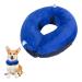 Nobleza-inflatable breaking ruff for dogs & cats adjustable protective collar dog comfortable protective collar with Velcro fastener for pets cats dogs after surgery and injuries (blue m) 10-13inch (25.5-33cm) blue