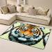 Little Fat Tiger Head Flannel Non-Slip Floor Mat - 63x48 Inches Comfortable & Lint-Free Foot Pressure Relief for Home & Office - Buy Online on GoSupps.com