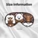 Ultra-Soft Light-Blocking Eye Mask - White Bear & Brown Bear Print for Comfort & Restful Sleep | International Shipping Available - Buy Online on GoSupps.com