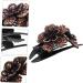 Angoily Hairpin Floral Hair Accessories Crystal Hair Comb Rhinestone Flower Hair Barrettes Crystal Headpiece Rhinestone Flower Hair Comb Barber Girl Miss Flowers Purple Resin Bottom Clip - Buy Online on GoSupps.com