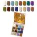 Solid Gel Nail Polish Palette - 16 Colors Cream Pastel Gel Nail Polish Set - Long Lasting Solid Gel Polish - Highly Gloss Multi-Color Solid Gel Polish - Blue Green Brown Dark Gel Polish Colors