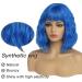 Establishment Short Blue Wig for Women | Ombre Bob with Dark Roots | Natural Synthetic Hair for Everyday Party & Cosplay (10 Inches) - Buy Online on GoSupps.com