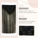 Fshine 120g Clip-In Ombre Hair Extensions - Black to Silver 35cm Silky Straight 7 Pieces Real Hair Ideal for Christmas Styling - Buy Online on GoSupps.com