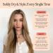 INH Blowout Brush Hair Dryer - 2 in 1 Ceramic Titanium Straightener & Curler | Heated Round Brush Styler & Volumizer | Fast Drying & Salon Results - Pink - Buy Online on GoSupps.com