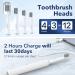 Sejoy Rechargeable Electric Toothbrush for Adults and Kids - Fast Charge Sonic Power Toothbrush with Travel Lock - 4 Brush Heads Included - Buy Online on GoSupps.com