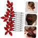 Beatifufu Bridal Headwear Rhinestone Hair Combs Hair Comb Clips Bridal Hair Comb Hair Side Combs Hair Combs for Women Decorative Bridal Hair Accessories Decorative Hair Combs Red Rhinestones - Buy Online on GoSupps.com