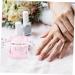 SOESFOUFU Glass Jar Nail Art Brush Cup Pink Crystal Glass Heart-shaped Manicure Tools Acrylic Nails 5.70X5.40X5.40CM Pink - Buy Online on GoSupps.com