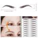 Sibba 4D Hair-Like Eyebrow Tattoos Stickers - 6 Sheets Brown Waterproof Transfers for Eye Makeup - Temporary Peel Off Brow Colors for Women and Girls - Buy Online on GoSupps.com
