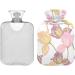 NAANLE 2L Hot Water Bottle with Cover - Watercolor Tulip Flower Pattern for Pain Relief & Heat Therapy - Buy Online on GoSupps.com