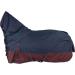 RL24 Weiddecke Full Neck 600D Waterproof Horse Blanket | Transition Rain Sheet | Polarfleece Lining | Size 145 cm Navy/Brown - Buy Online on GoSupps.com
