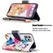 Miago iPhone 12 Pro Wallet Case - Colorful Leather Flip Cover with 9 Card Slots & Butterfly Flower Design - Buy Online on GoSupps.com