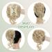 S-Noilite Claw Clip Messy Bun Hair Piece Updo Chignon Curly Wavy Scrunchies Synthetic Ponytail - Ash Brown & Bleach Blonde - Buy Online on GoSupps.com