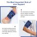 Compression Arm Brace for Bicep & Tricep Pain Relief, Size M - Ideal for Tendonitis, Muscle Strains, and Post-Exercise Recovery - Men & Women - Buy Online on GoSupps.com