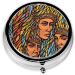 Shop Africa Printed Patterns Mini Round Pill Box - 3 Compartment Pill Organizer for Travel Home & Office Use - Portable & Stylish - Buy Online on GoSupps.com