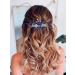 IYOU Women Bridal Hair Comb Blue Flower Hair Piece Party Wedding Hair Accessories for Bride and Bridemaids - Buy Online on GoSupps.com
