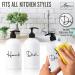 Alora Kitchen Sink Hand Soap and Dish Soap Dispenser Set - 2 Pack, Wide Pump Bottle with Easy-to-Read Lettering - Ideal for Countertop Refills - Buy Online on GoSupps.com