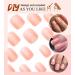Morily Solid Pink Short Square Press on Nails - 24Pcs UV Finish Jelly Glossy Stick on False Nails for Women - Buy Online on GoSupps.com