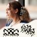 3 Piece Checkered Hair Claw Clips - Black and White Lattice Hair Barrettes for Women and Girls - Buy Online on GoSupps.com