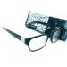 Foster Grant Roxanna Women's Reading Glasses Gloss Black Silver +2.75