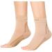 CompressionZ Plantar Fasciitis Socks - Compression Ankle Brace for Women - Ankle Support Men - Plantar Fasciitis Brace - Ankle Brace Compression Support Sleeve - Achilles Tendonitis Relief Nude Large