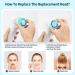 TOPyoth Replacement Cleansing Brush Heads - Sensitive, Acne & Exfoliating - 6 Pack (2 Green, 2 Blue, 2 Gray) - Buy Online on GoSupps.com